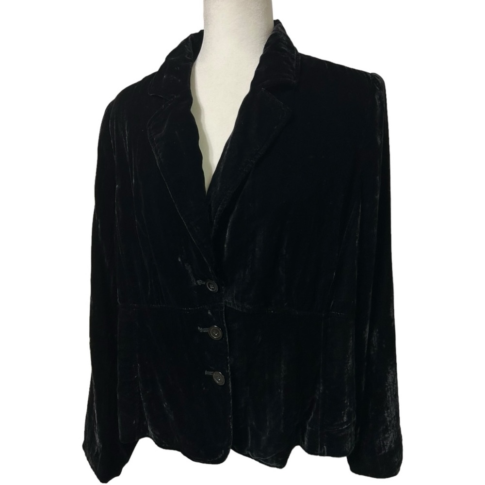 Lane Bryant Black Velvet Blazer - Women's Size 14